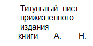 Підпис: Титульный лист
 прижизненного 
 издания
книги А. Н. Радищева


